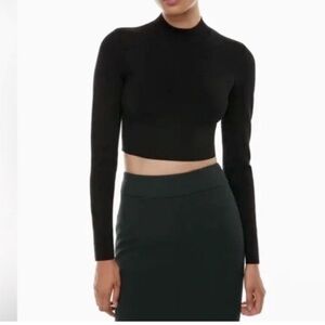 Babaton Sculpt Knit Level Turtleneck Black